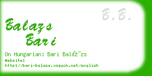 balazs bari business card